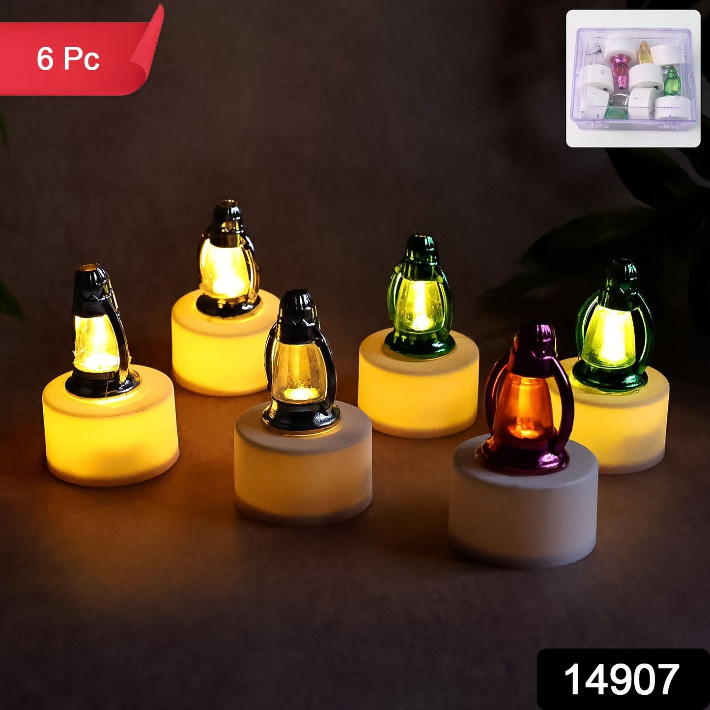 Decorative Led Lantern Candles - (6 Pc)