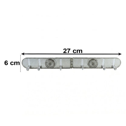 6 Hook Foldable Wall Rack With Suction Cup Mount For Bathroom Kitchen (1 Pc)