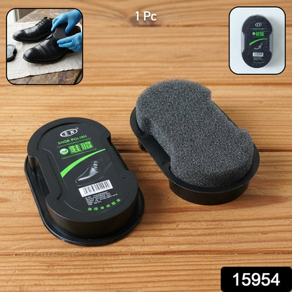 Wukusy instant shoe polish sponge applicator for leather shoes, compact and easy-to-use cleaning and polishing tool.