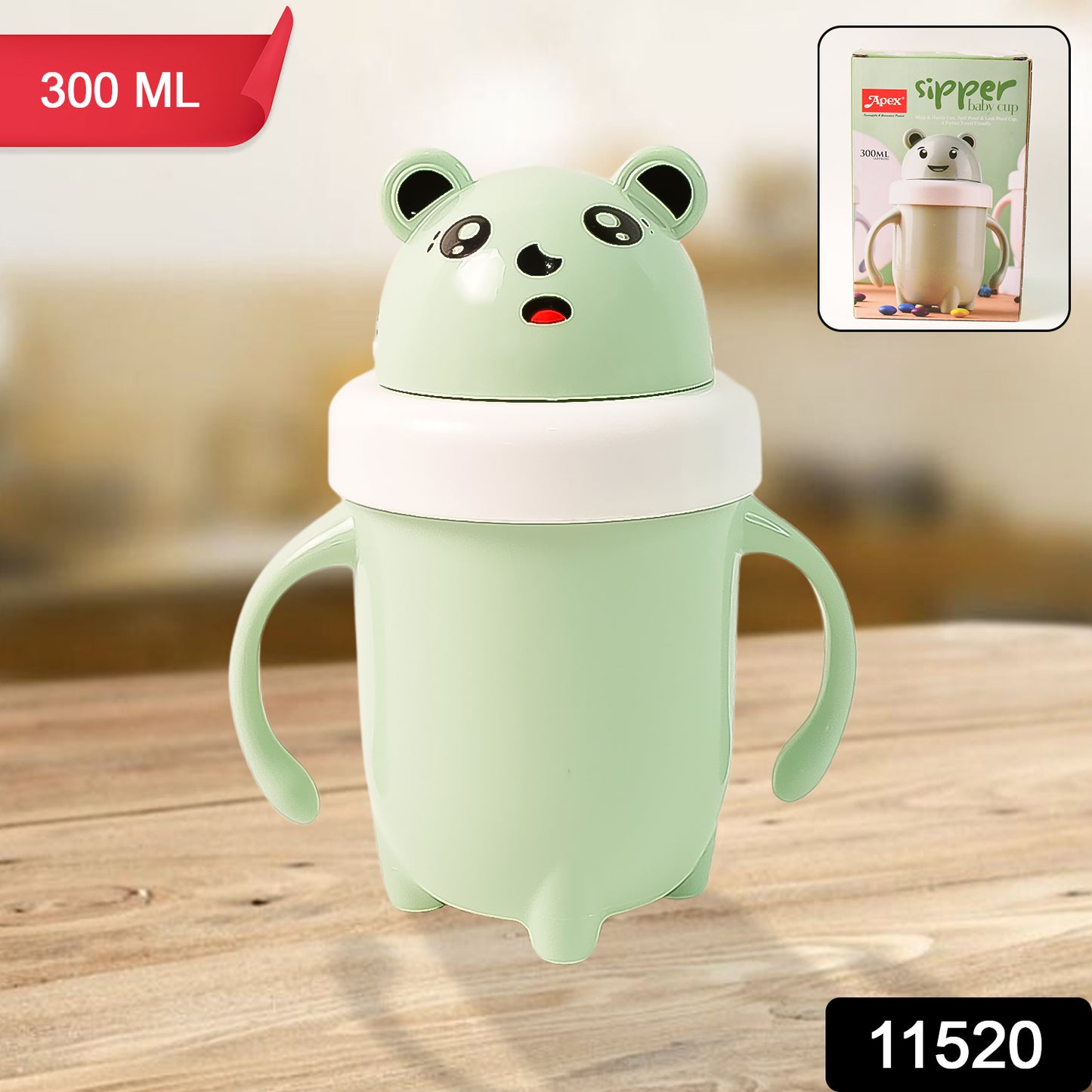 Apex Sipper Baby Cup Training Cup With Handles  Spill Proof  Leak Proof (300 Ml Approx)