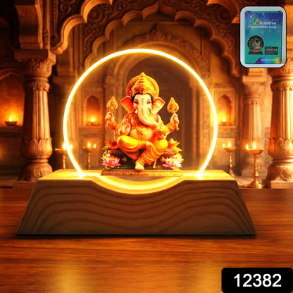 Premium 3d Lord Ganesha Acrylic Led Night Lamp (1 Pc)