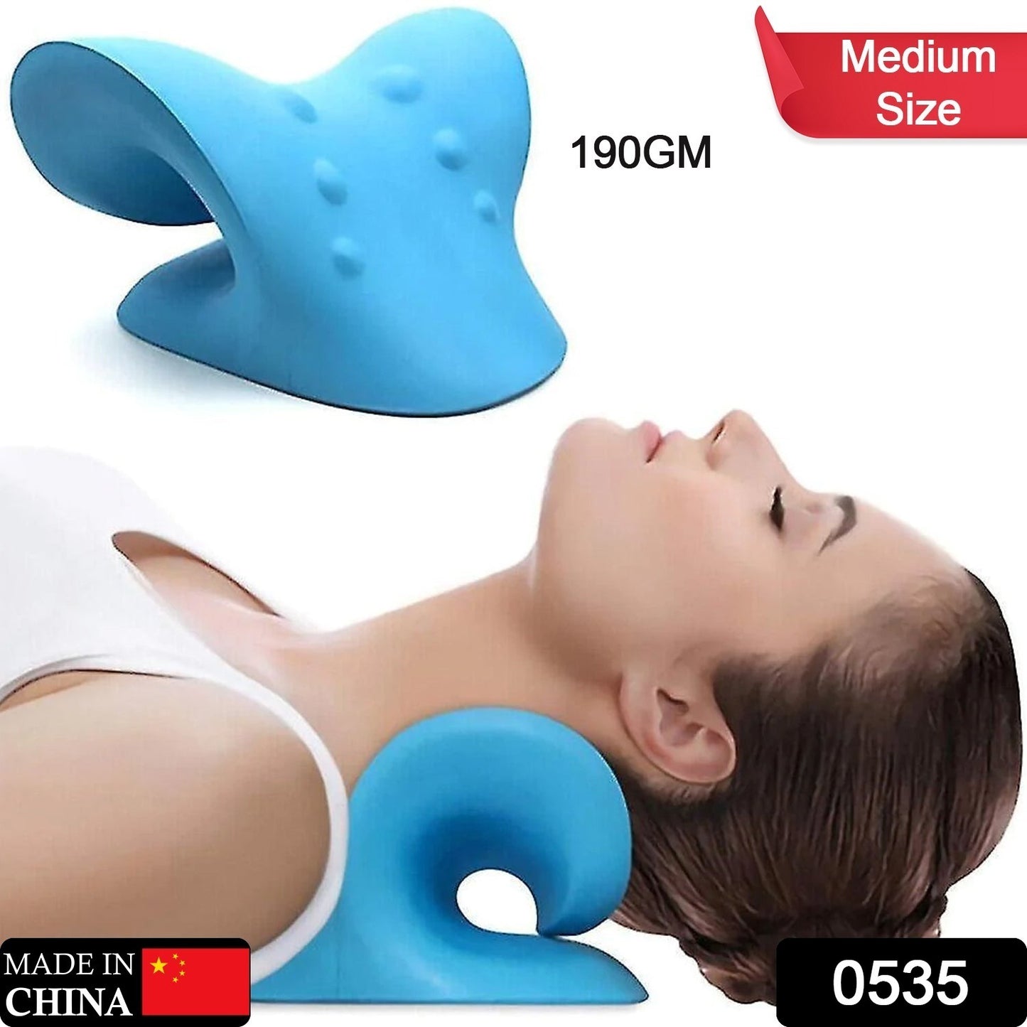 0535 Neck Relaxer  Cervical Pillow For Neck  Shoulder Pain  Chiropractic Acupressure Manual Massage  Medical Grade Material  Recommended By Orthopaedics