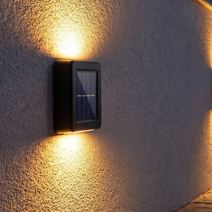 Sensor Solar Led Wall Light Up Down Beam Outdoor Garden Lamp (1 Pc)