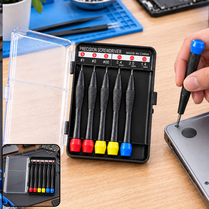Wukusy six-piece precision screwdriver hand tool kit with small screwdrivers for electronics and detailed repairs