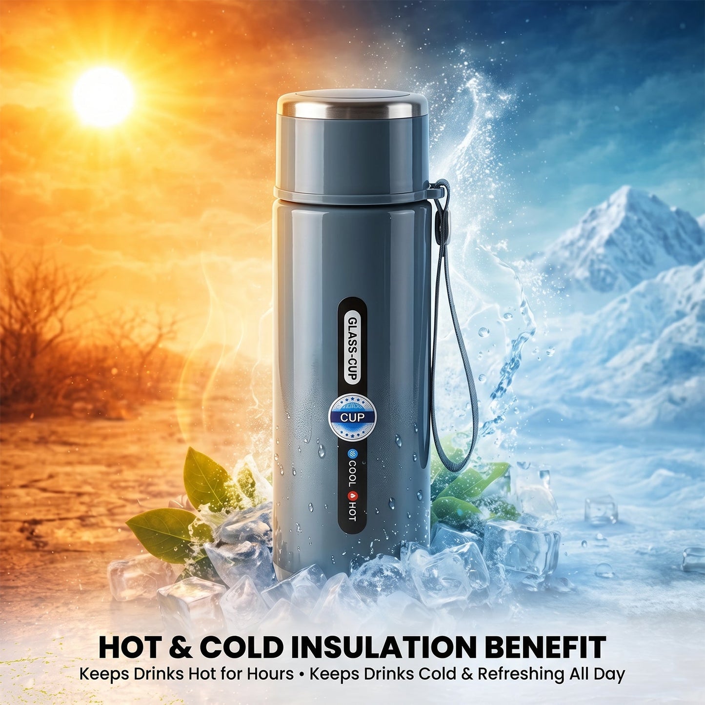 Stainless Steel Vacuum Insulated Water Bottle For Office Travel  Everyday Use