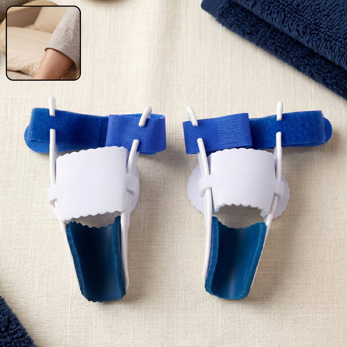Wukusy toe bunion corrector support for natural toe alignment and pain relief, featuring adjustable straps and cushioned design.
