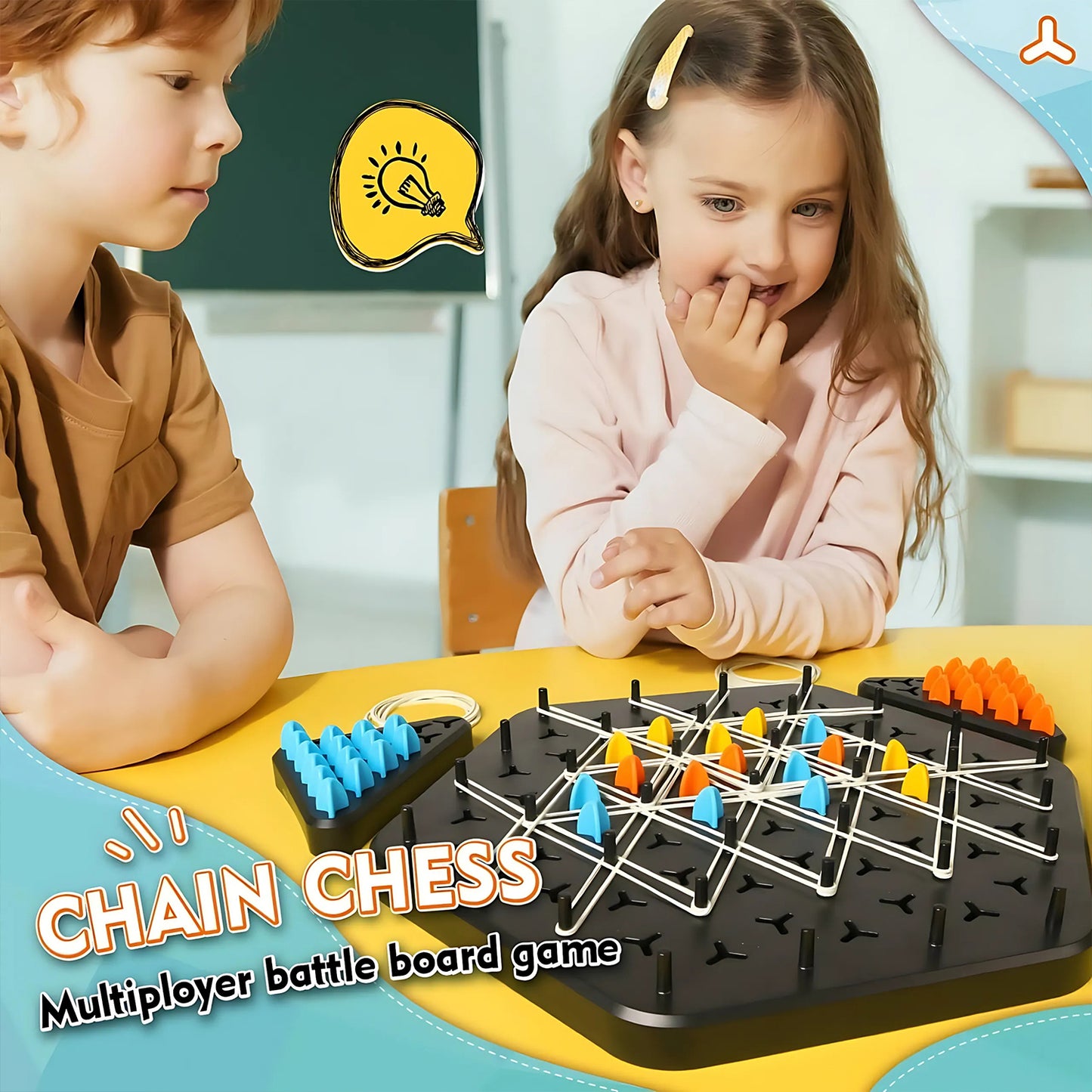 Strategic Triangle Color Matching Puzzle Board Game For Kids  Family