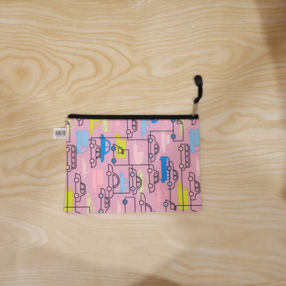 Car Print Pencil Zipper Pouch  Spacious  Durable For Kids