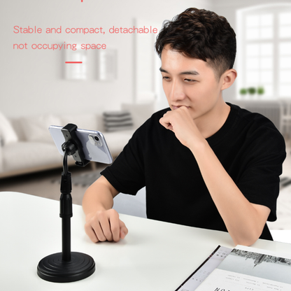 Wukusy 1426 adjustable mobile phone stand on a desk, height adjustable desktop holder for smartphones, mobile accessories.