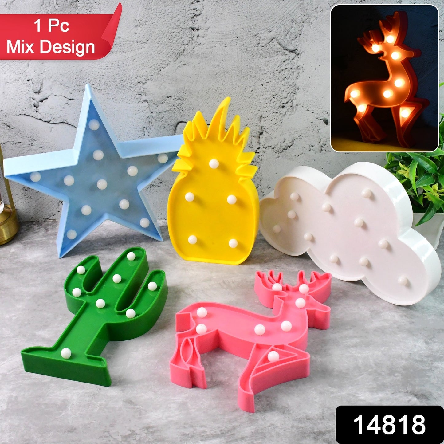 Mix Design Led Decorative Night Light (1 Pc)