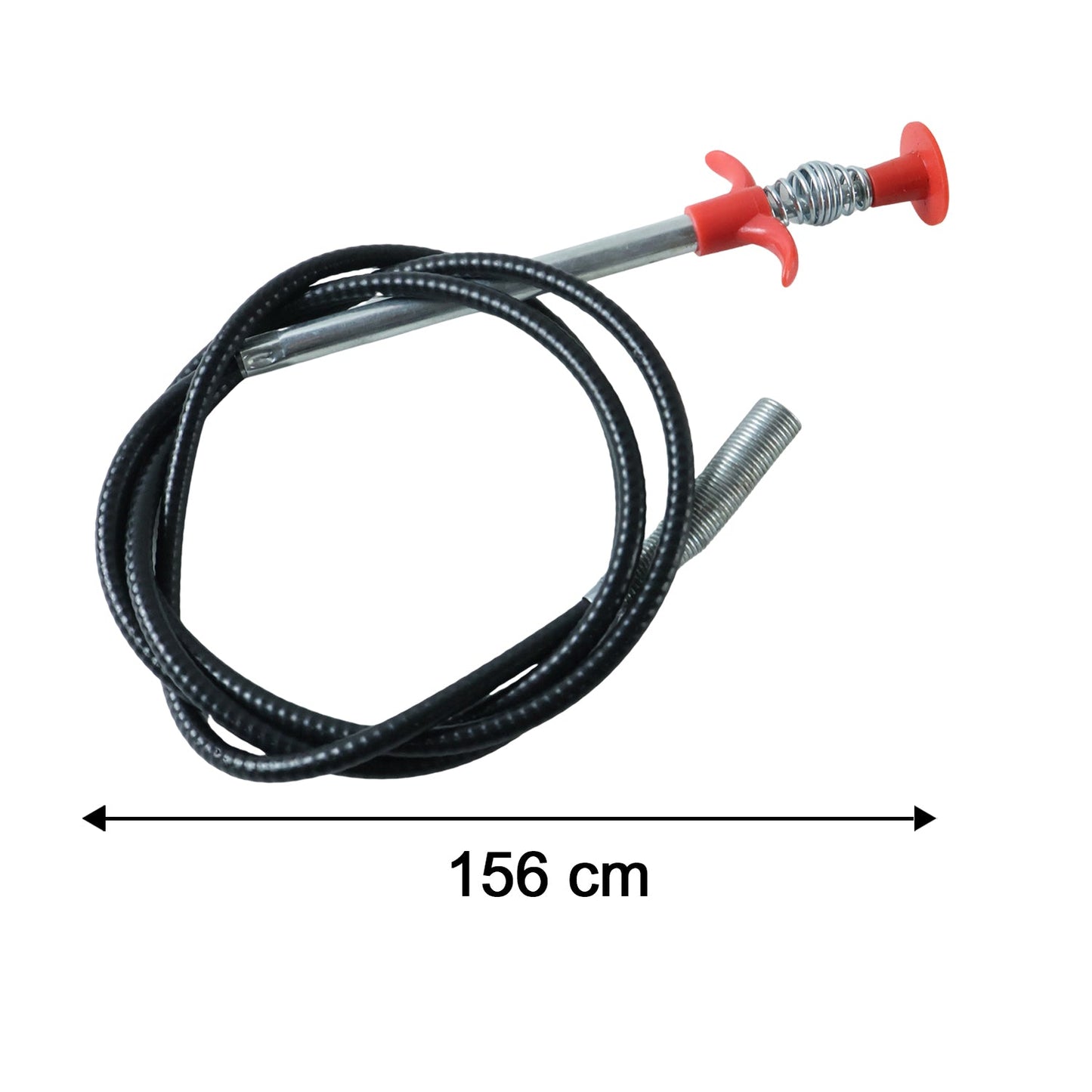 Wukusy premium spring drain dredging tool with 63-inch sink cleaner claw grabber for removing debris from drains.