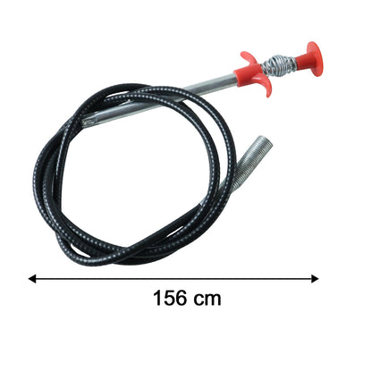 Wukusy premium spring drain dredging tool with 63-inch sink cleaner claw grabber for removing debris from drains.
