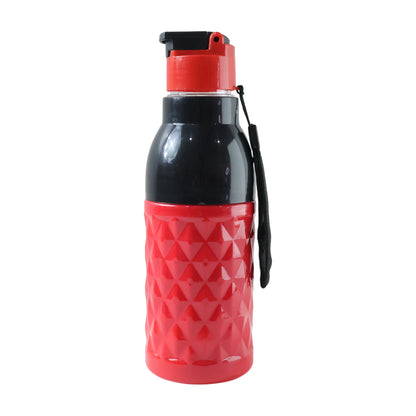 Wukusy plastic sports water bottle, 1000 ml capacity, clear with blue screw-on lid, for hydration during workouts and outdoor activities.