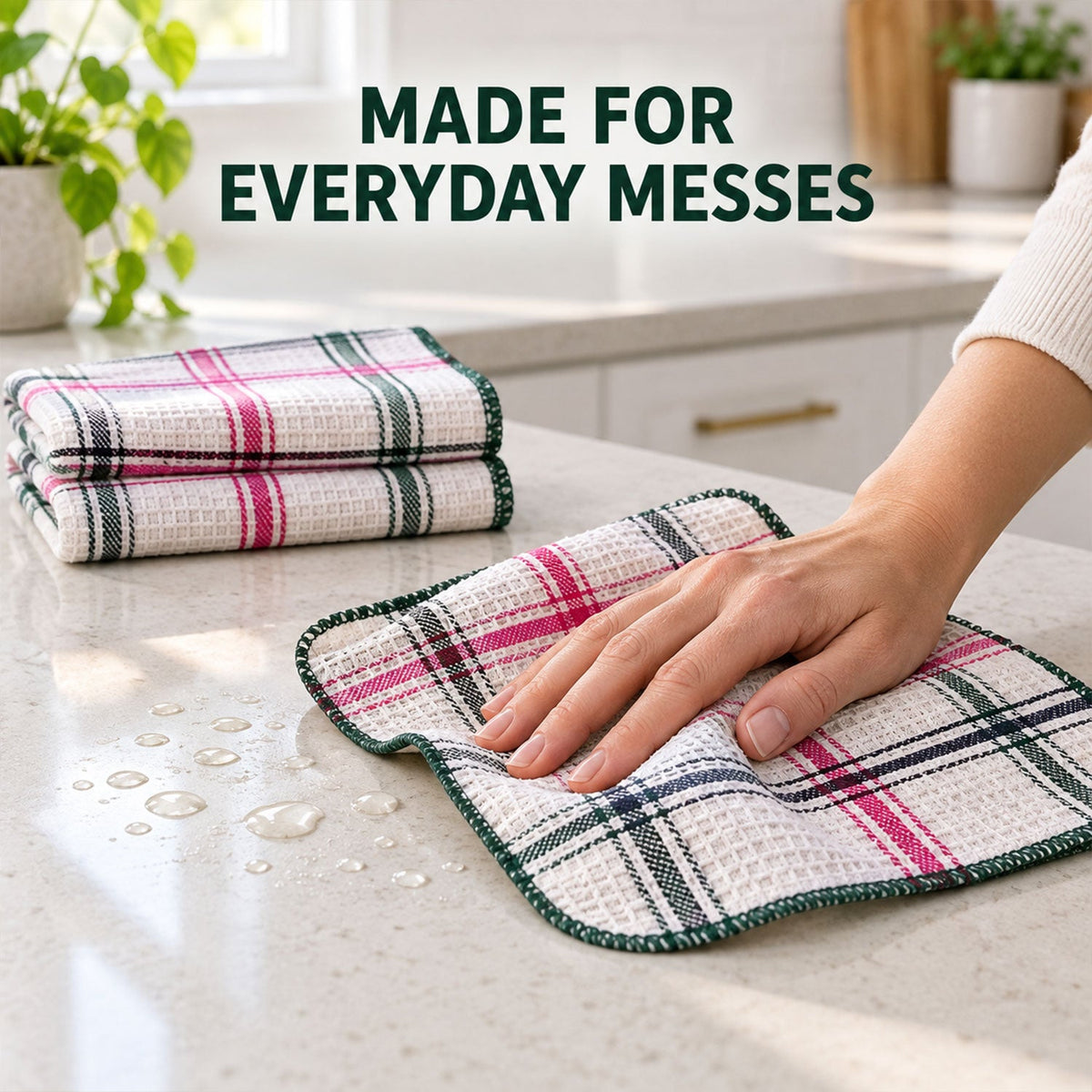 Multipurpose Dish Cleaning Cloth Set For Daily Kitchen Wiping (3 Pc 36x36 Cm)