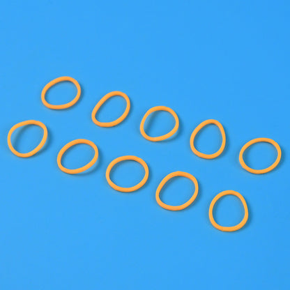 Wukusy premium strong elastic rubber bands for home improvement, shown stretched and coiled, versatile multipurpose bands.