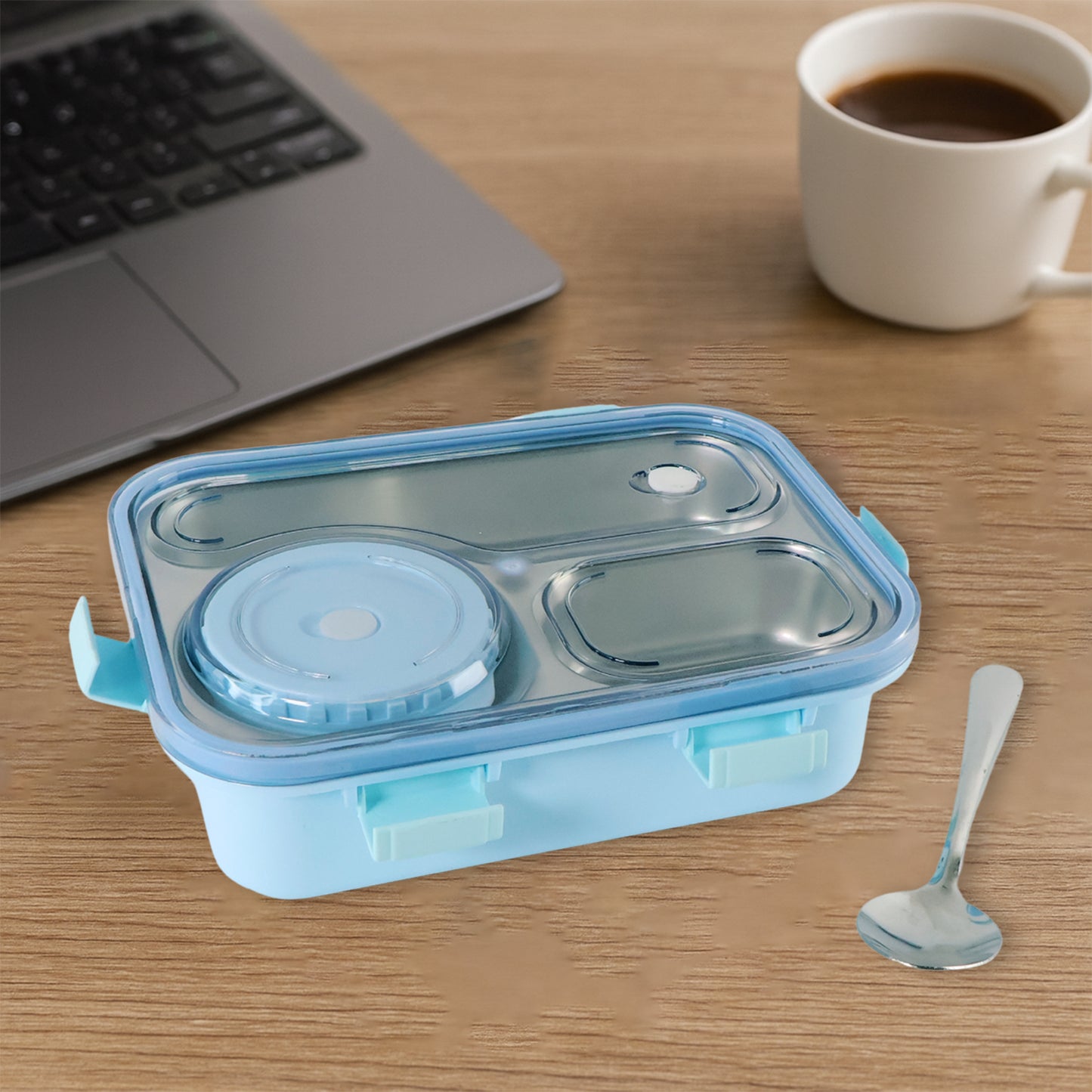 Premium Stainless Steel Compartment Lunch Box 1 Set