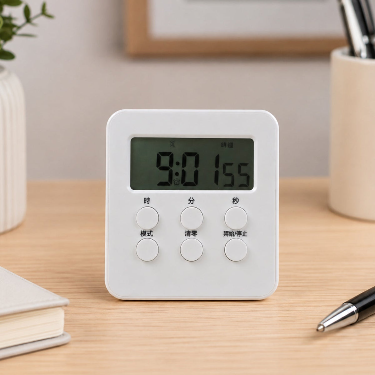 Large Screen Digital Kitchen Timer Machine With Clock And Easy Controls (1 Pc)