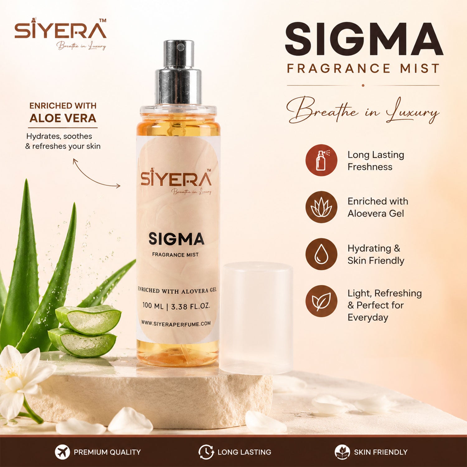 Sigma Fragrance Mist Body Spray Enriched With Aloe Vera Gel (100 Ml)