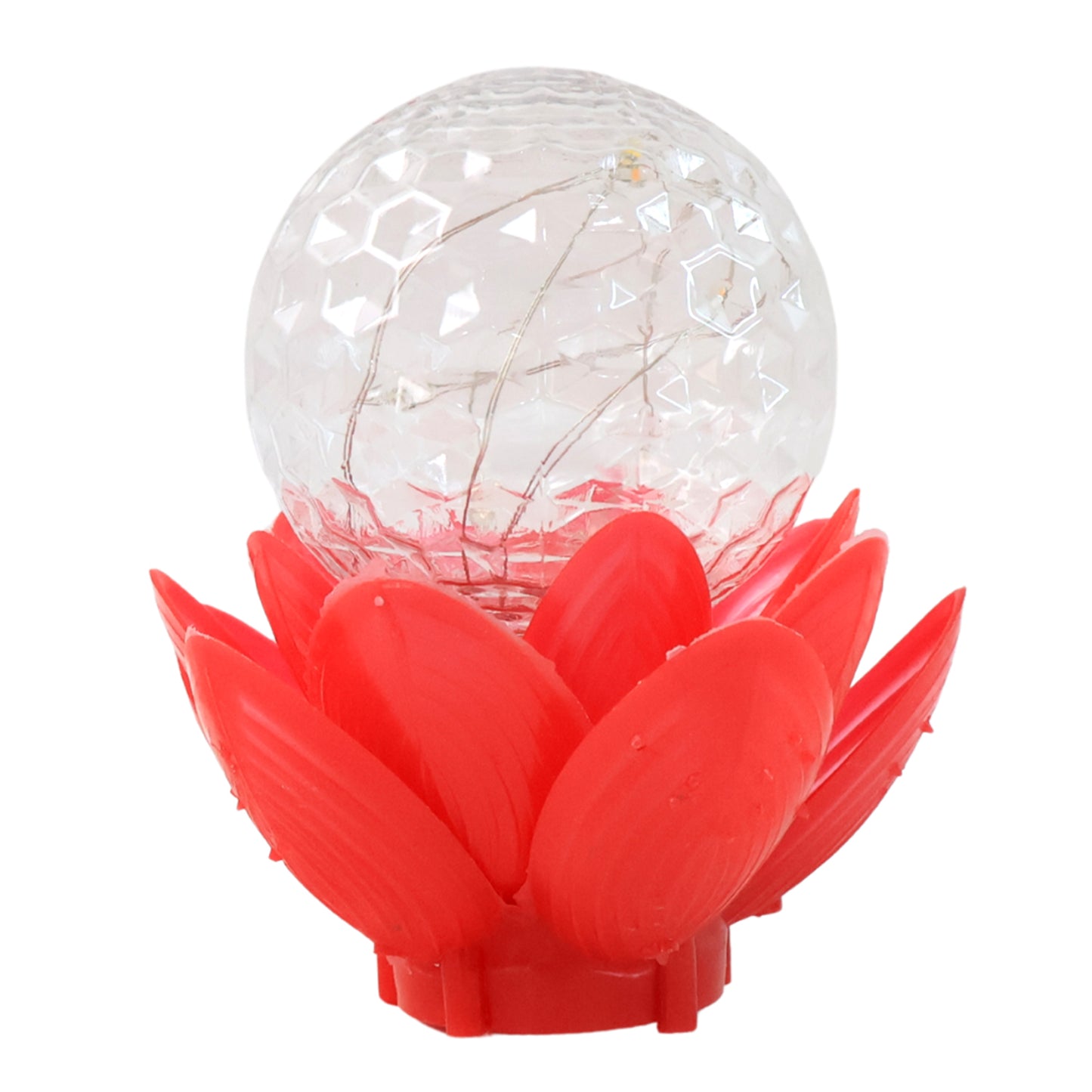 Crystal Ball Lotus Led Decorative Light (1 Pc)