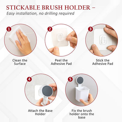 Wall-mounted Toothbrush  Bathroom Storage Organizer (1 Pc)