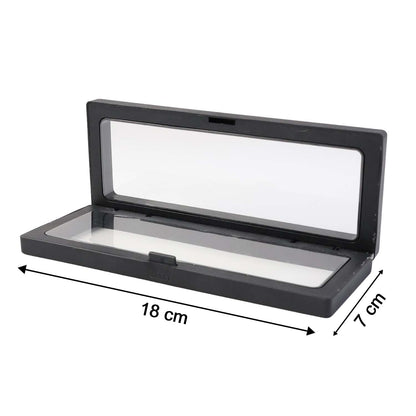 Wukusy transparent jewelry display box measuring 18x7 cm, ideal for organizing and showcasing jewelry items.