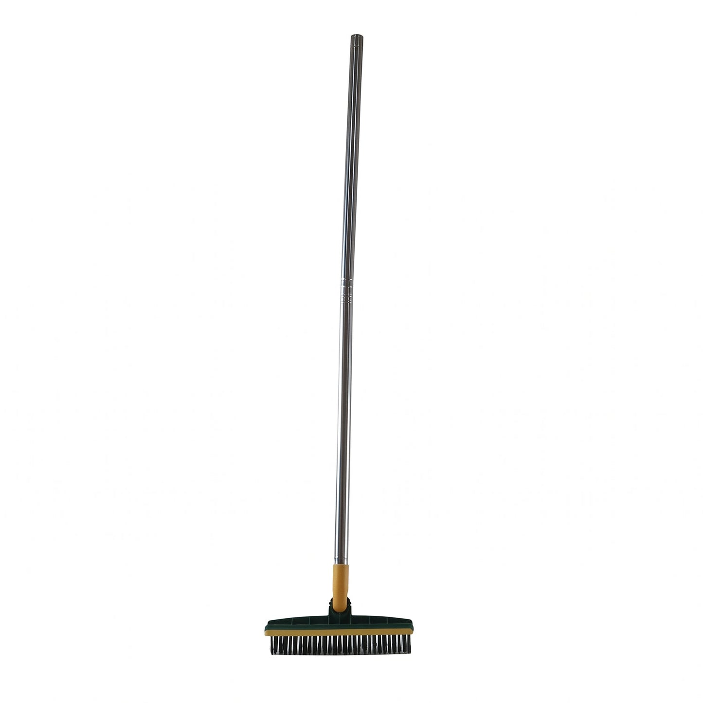 2 In 1 Long Handle Floor Scrubbing Brush With Wiper For Bathroom (1 Pc)