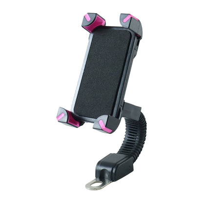 Plastic Bicycle Phone Holder Bike Mirror Mount With Flexible Arm (1 Pc)