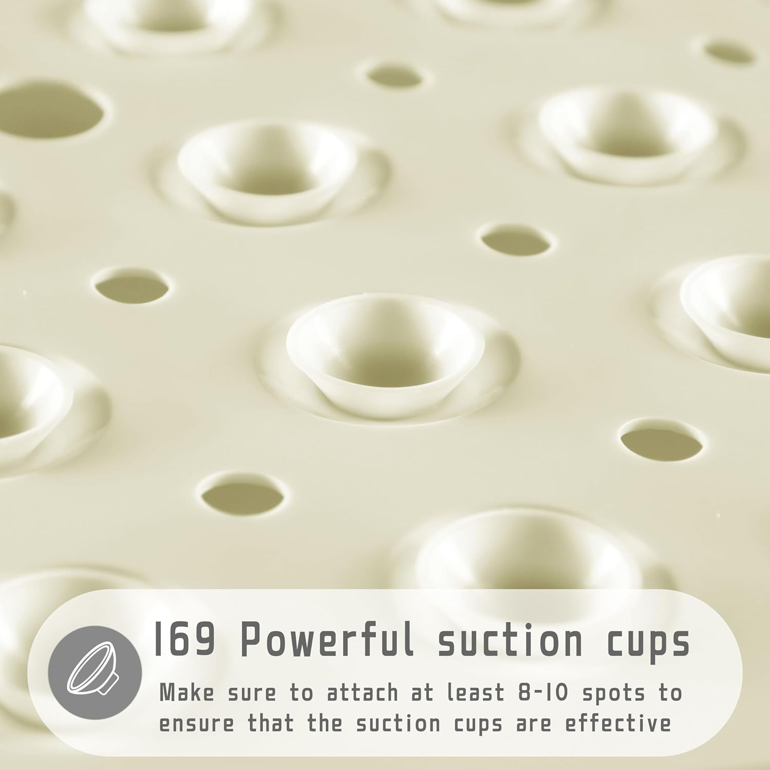 Anti-slip Bath Mat With Suction Cups (1 Pc 53x53 Cm)