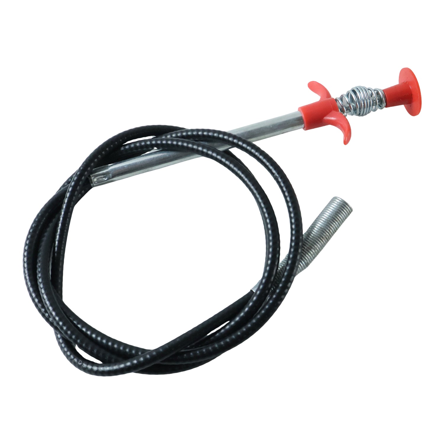 Wukusy premium spring drain dredging tool with 63-inch sink cleaner claw grabber for clearing clogs and debris from drains.