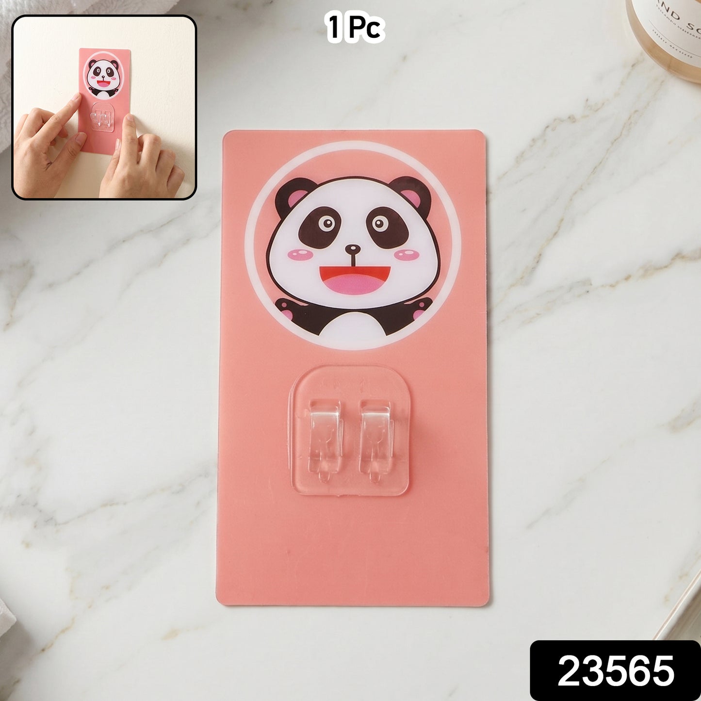 Cartoon Adhesive Plastic Wall Hook Self Stick Hanger Strong Hold Storage (1 Pc)