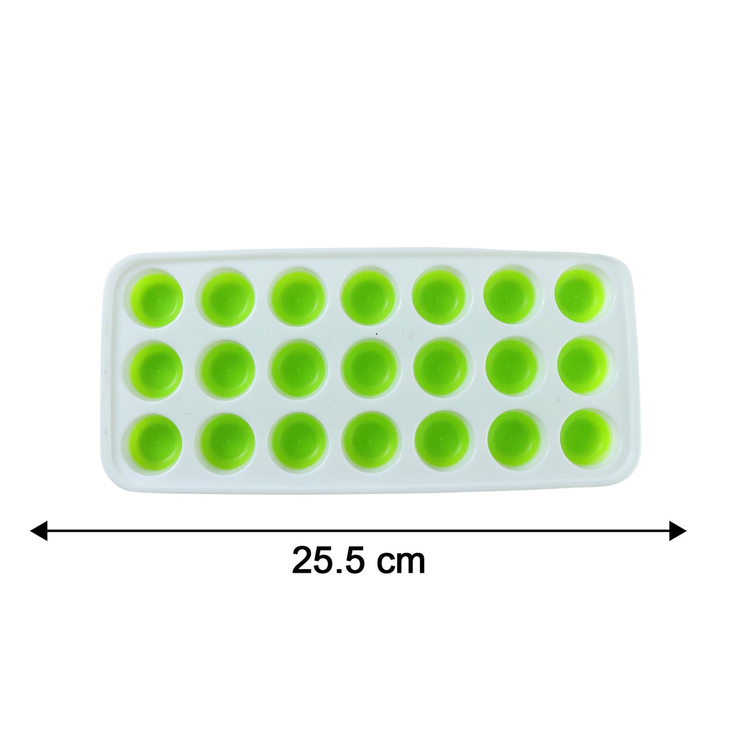 21 Grid Plastic Round Pop Ice Cube Tray With Lid (1 Pc)
