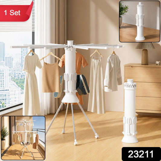 Octopus Folding Clothes Drying Hanger With Rotating Multi Arms For Home (1 Pc)