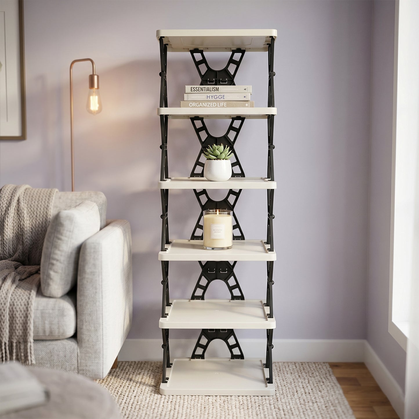 Multipurpose Foldable 6 Layer Storage Rack (1 Pc)