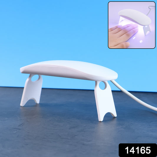 Wukusy mini portable UV LED nail lamp for gel nail polish curing, compact design with multiple LED lights for quick drying.