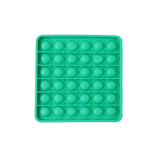 Square-shaped silicone Pop It fidget toy by Wukusy, featuring colorful bubbles for sensory play and stress relief.