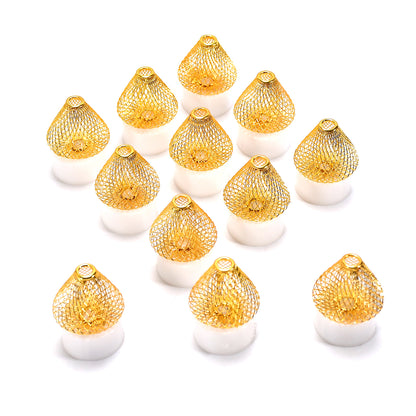 Set of 12 Wukusy flameless acrylic LED tea light candles for home decor, perfect for gifting, birthdays, festivals, and festive decor.