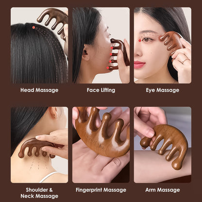 Wukusy scalp relaxing manual head massager comb with multiple flexible prongs for soothing scalp massage and relaxation.