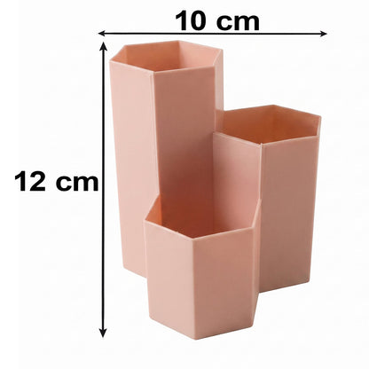 Plastic Multi Compartment Desktop Organizer Box For Pen And Stationery (1 Pc)