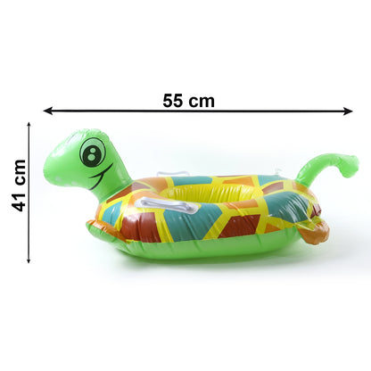 Kids Inflatable Turtle Swim Ring Pool Float With Handle Grip  1 Pc