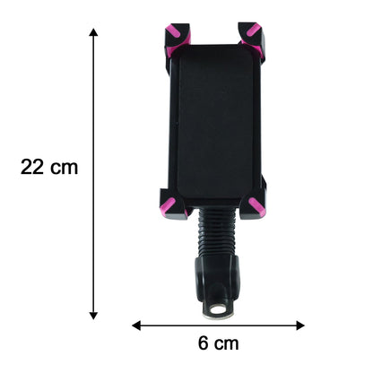 Plastic Bicycle Phone Holder Bike Mirror Mount With Flexible Arm (1 Pc)