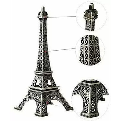 Wukusy antique finish 3D metal Eiffel Tower craft, decorative landmark statue for cabinets or office display.