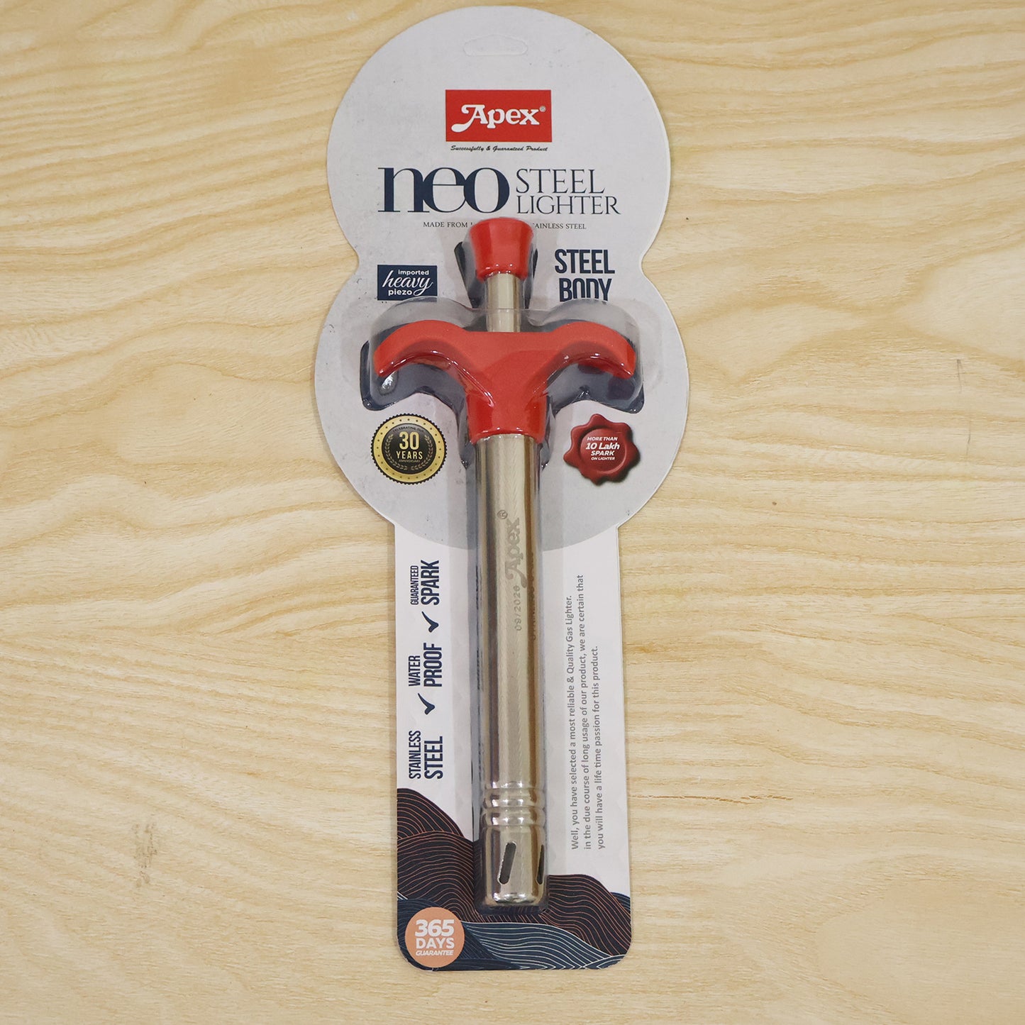 Apex Stainless Steel Gas Lighter With Trigger Grip For Kitchen Stove (1 Pc)