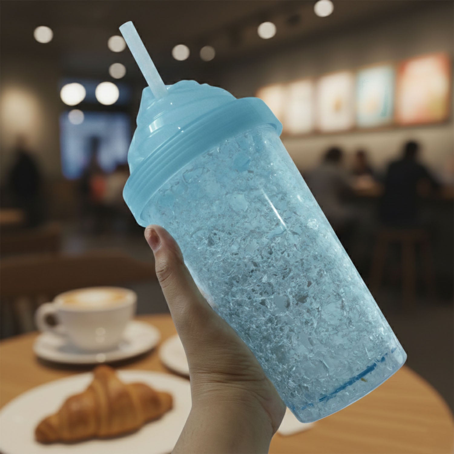 Cute Ice Cream Swirl Design Tumbler Sipper Bottle (500 Ml 1 Pc)