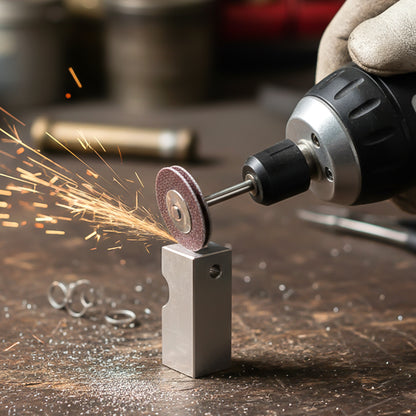 Wukusy Wagtail Mini Rotary Tool Grinding Wheel Disc Set with metal shank, 3-piece set for detailed grinding and polishing tasks