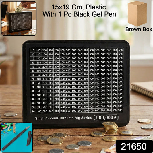 Reusable Money Saving Piggy Bank With Black Gel Pen (15  19 Cm 1 Pc)