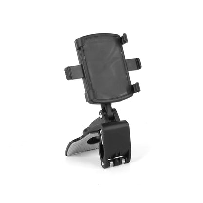Wukusy universal car dashboard and desk mobile phone holder mounted on a vehicle dashboard with a smartphone in place