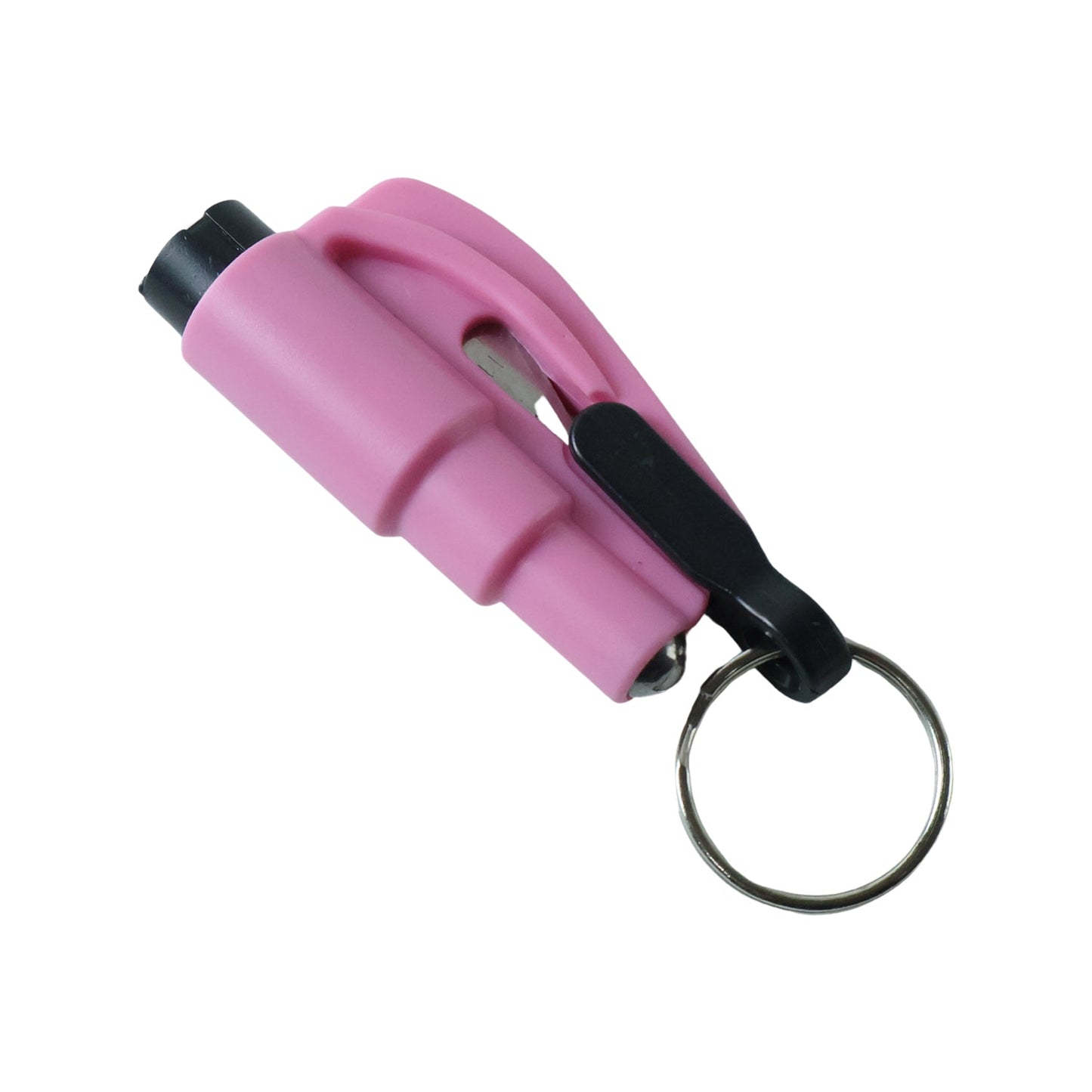 Wukusy keychain car window glass breaker and seat belt cutter tool with compact metal design and keyring attachment.