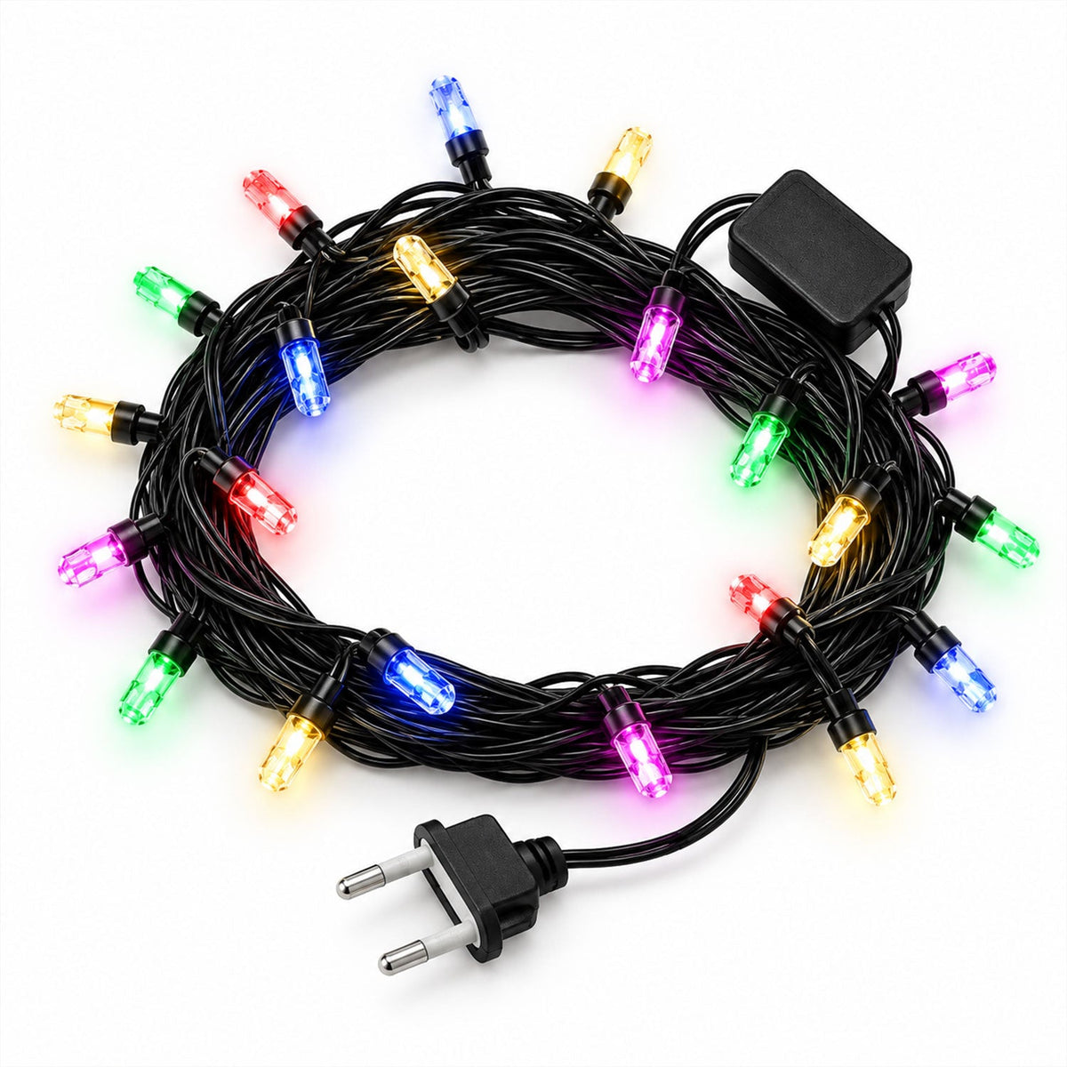 Wukusy decorative LED string lights, 8 meters long, ideal for festive home and window decor with warm glowing bulbs.