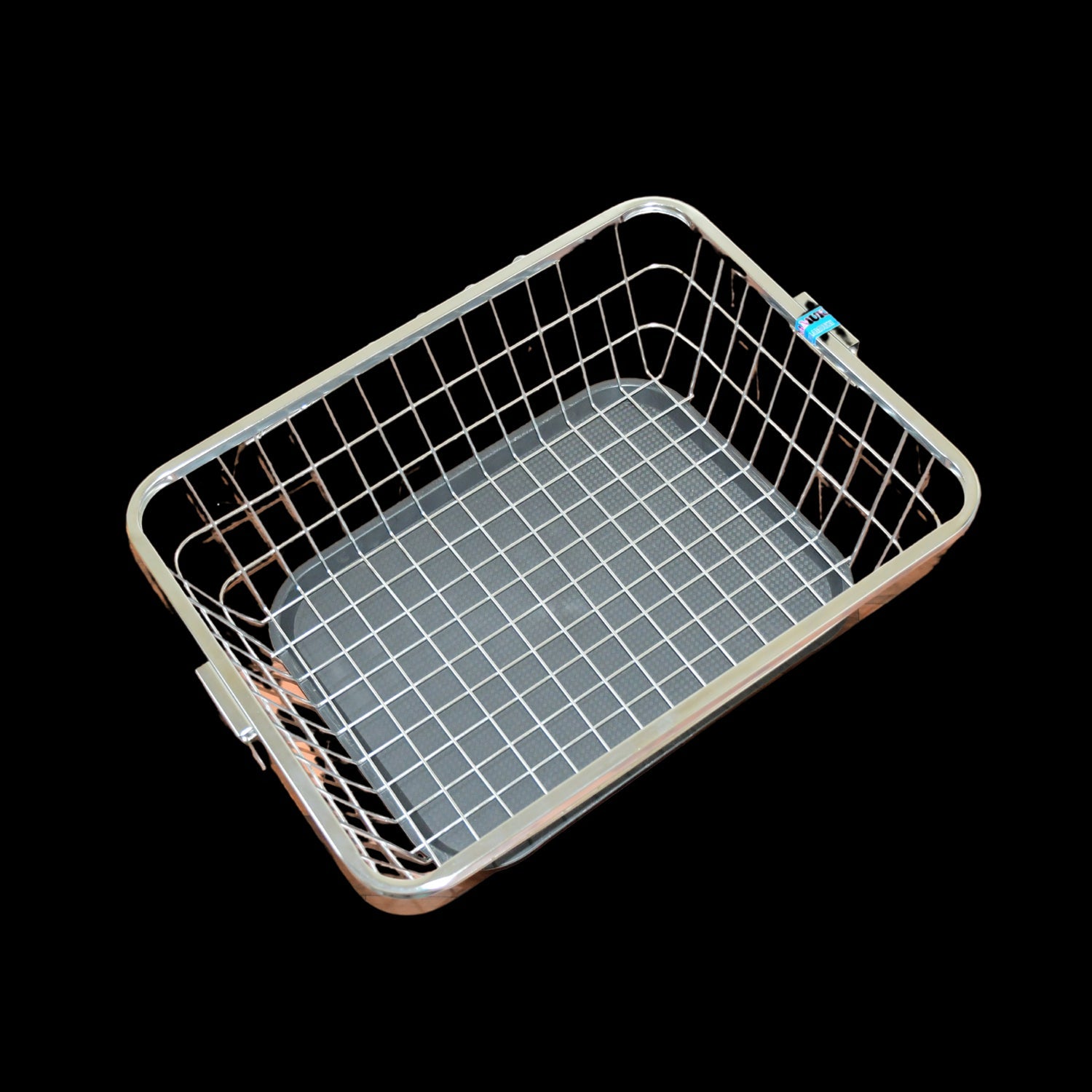 Stainless steel dish drainer rack with drip tray and utensil drying stand, Wukusy home kitchen plate and utensil drying basket.