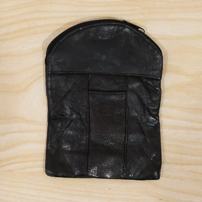 Leather Mini Zipper Pouch  Compact Coin  Card Organizer For Men  Women